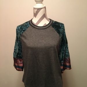 TINY gray velvet shirt